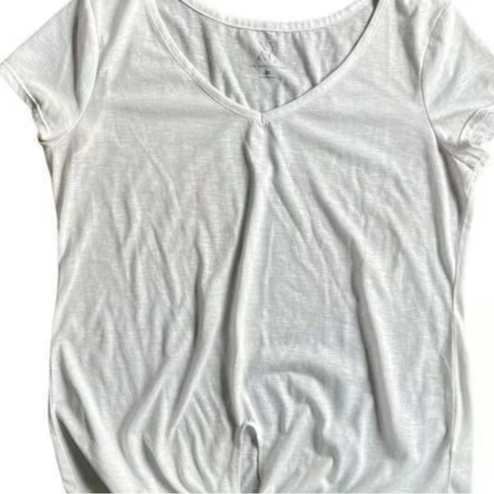 White V-Neck Women's Top